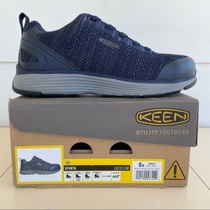 Keen Sparta Utility Shoes Women's 8 Mood Indigo Steel Grey 1023213M Aluminum Toe